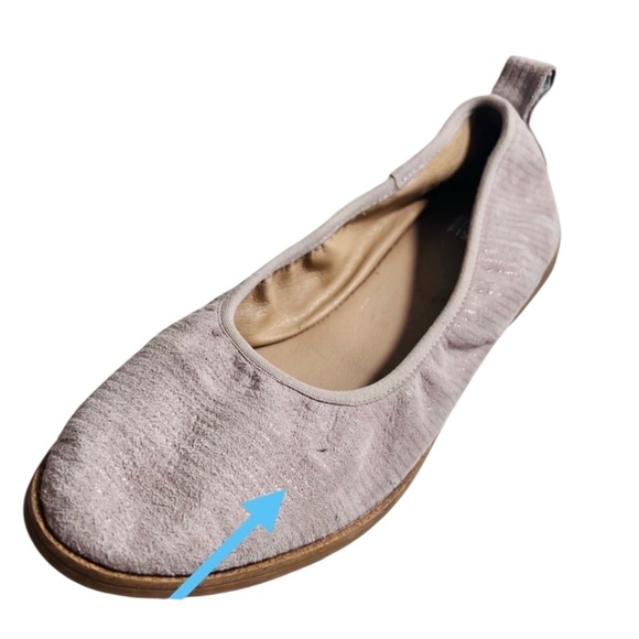 EILEEN FISHER Notion Ballet Flat, Patent/High Shine, Color Gray/tan, Size 8.5 - Picture 8 of 8
